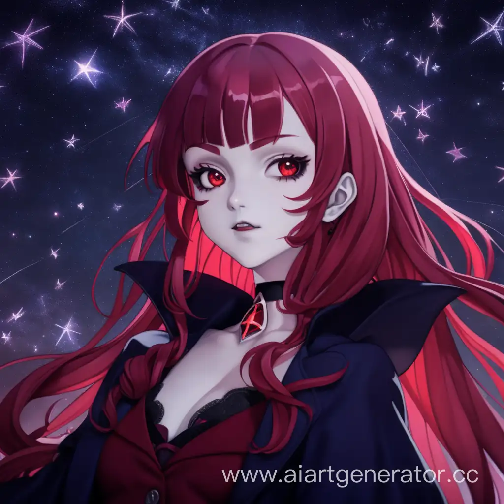 CrimsonHaired-Vampire-Girl-Amidst-Starlit-Anime-Night