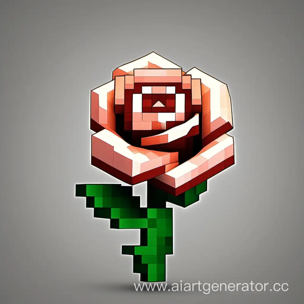 Сделать в 2D. Сделать небольшую розу с текстом "Аластерия" со шрифтом из Майнкрафта. Сделать текст точным!