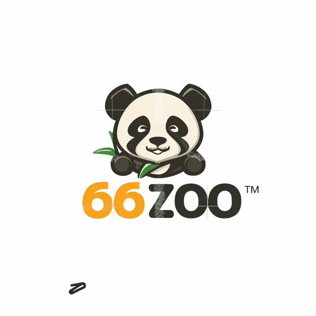 a logo design,with the text "66 Zoo", main symbol:Panda,Moderate,clear background