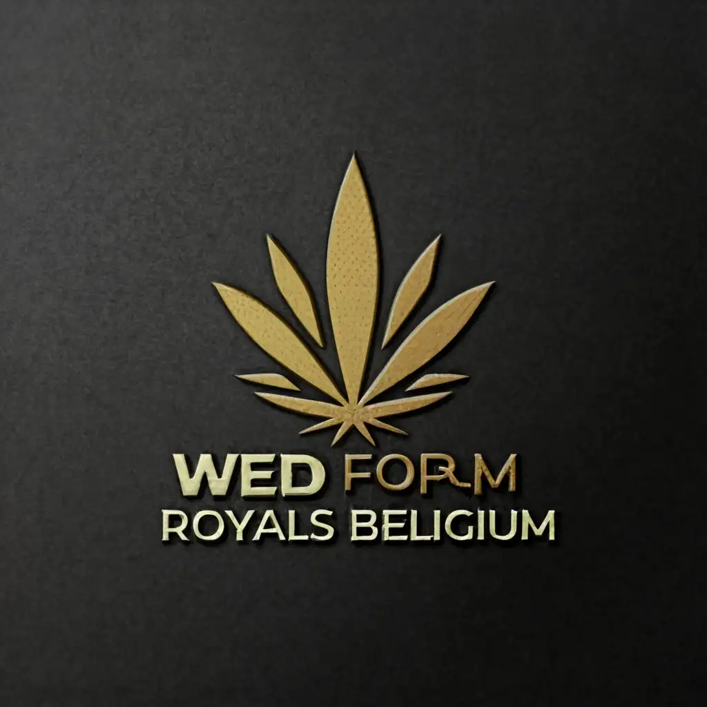 LOGO-Design-For-Weed-Form-Royals-Belgium-Elegant-Weedleaf-Symbol-on-Clear-Background