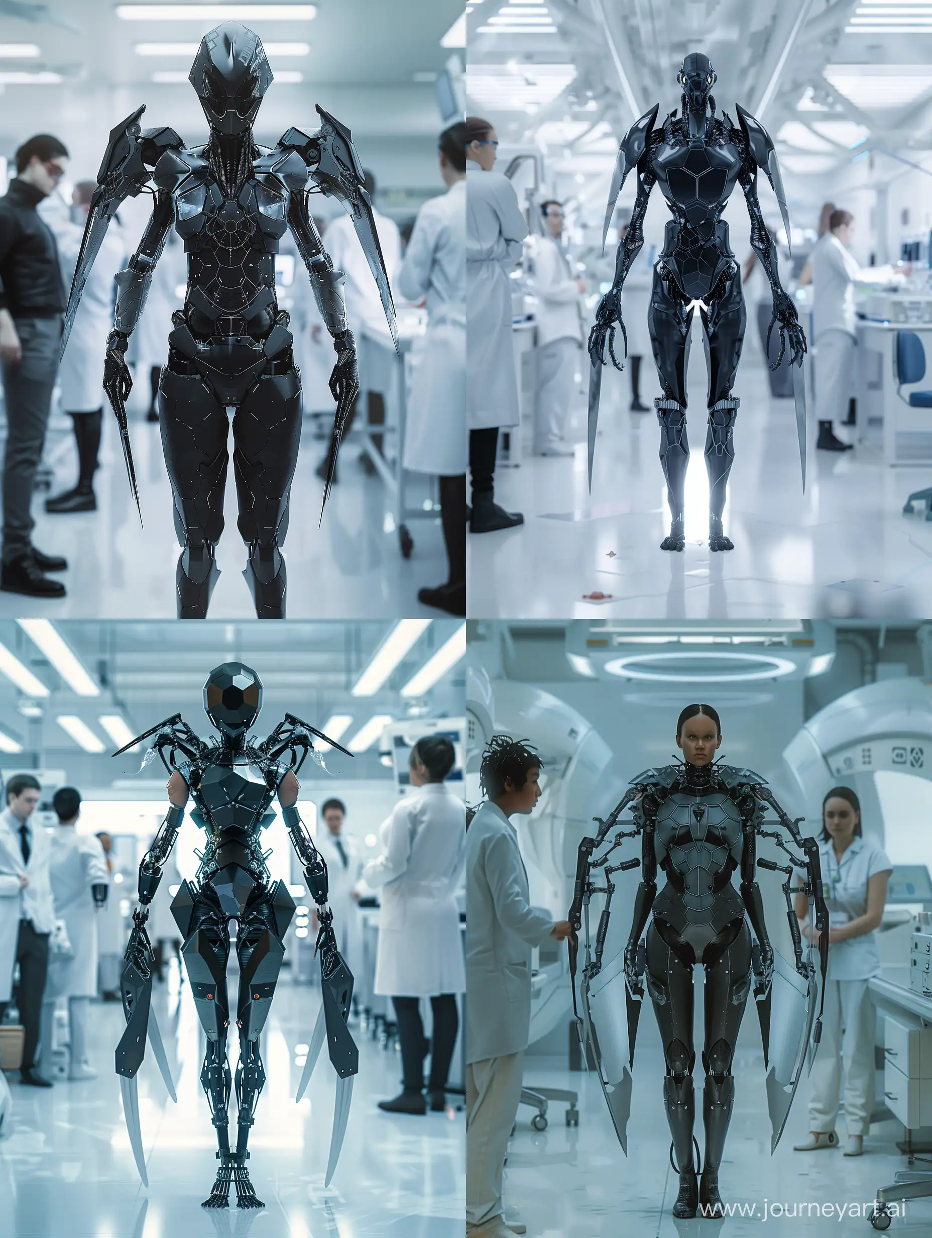 Hexagonpal-Black-Armor-Tech-Droid-in-Neonatal-Lab