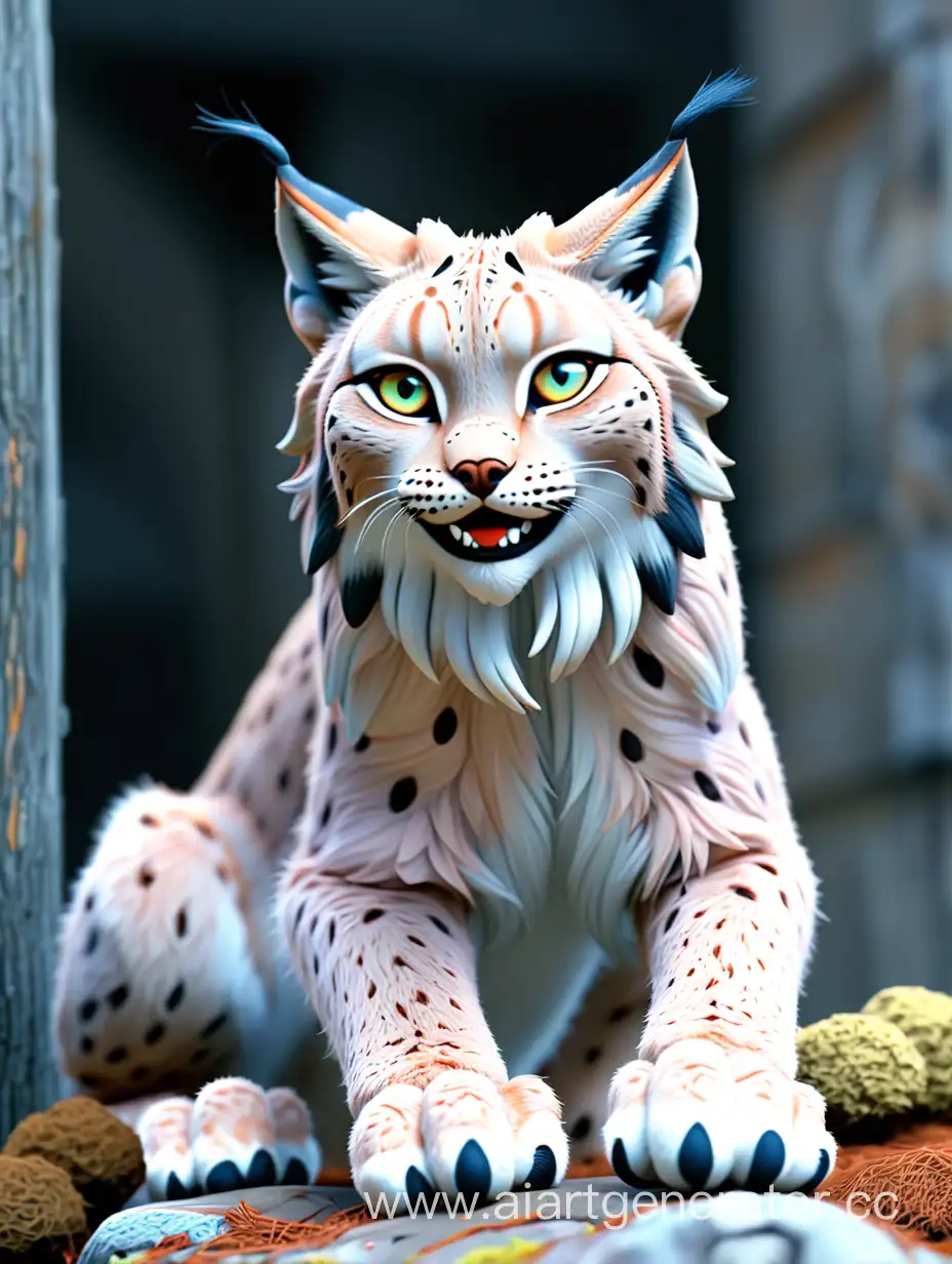 Graceful-Lynx-in-Enchanted-Forest-Majestic-Wildcat-Amidst-Lush-Greenery