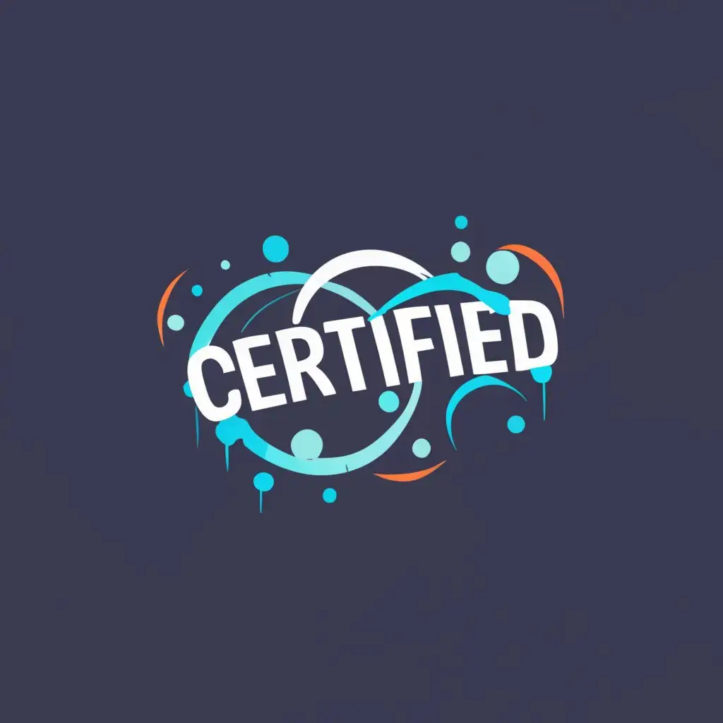 logo, Abstract, Paint Splatter Bubbles, Gymnast, with the text "Certified", typography, be used in Sports Fitness industry