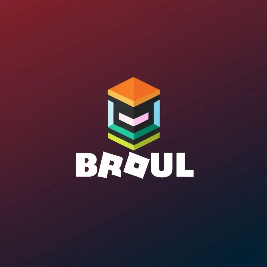 a logo design,with the text "BROUL", main symbol:ROBLOX,Moderate,be used in Entertainment industry,clear background