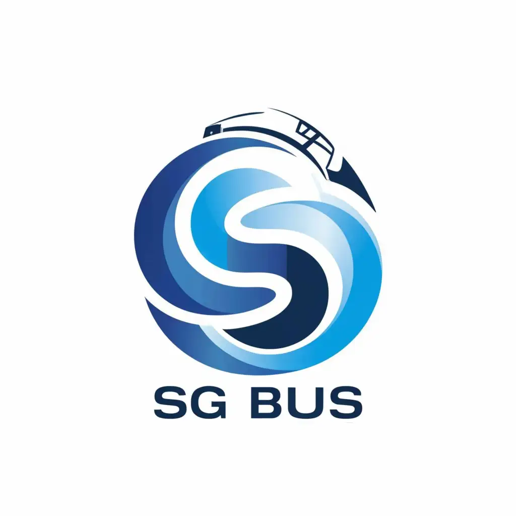 a logo design,with the text "Sg bus", main symbol:a circle ,Moderate,be used in Travel industry,clear background