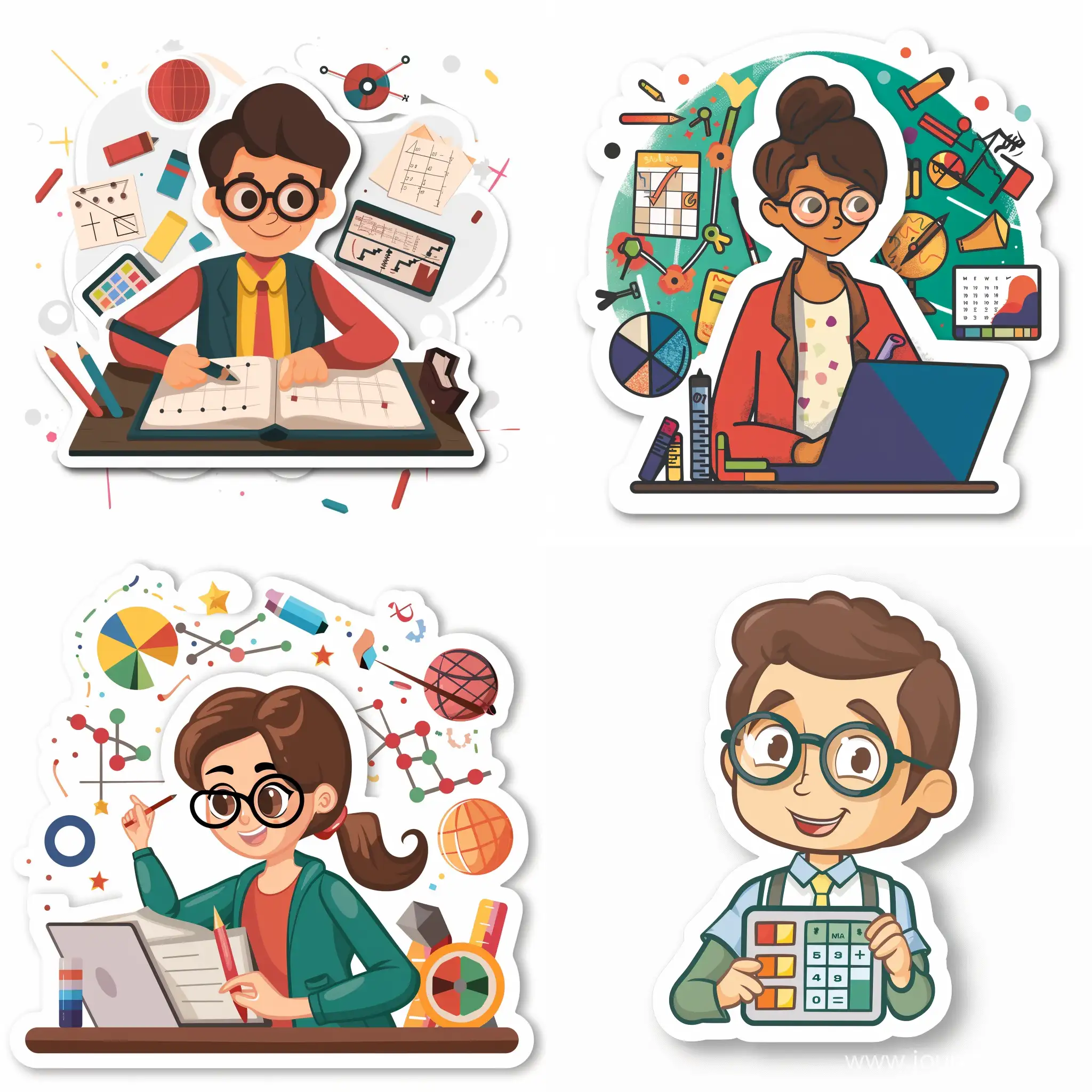 Math teacher sticker