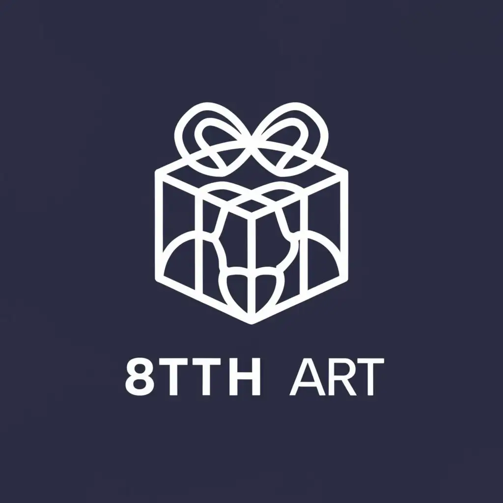 a logo design,with the text "8th Art", main symbol:gift,Moderate,clear background