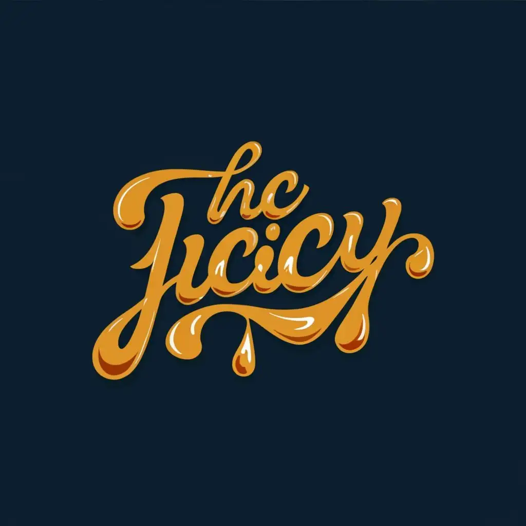 a logo design,with the text "TheJuicy", main symbol:Design vibrant and tantalizing fonts for 'TheJuicy'—an intimate waterproof blanket tailored for couples and solo adventures, ensuring worry-free indulgence in messy encounters. Capture the essence of juiciness akin to a freshly bitten fruit, with elements of dripping allure. Focus solely on fonts, without incorporating graphics,Moderate,clear background