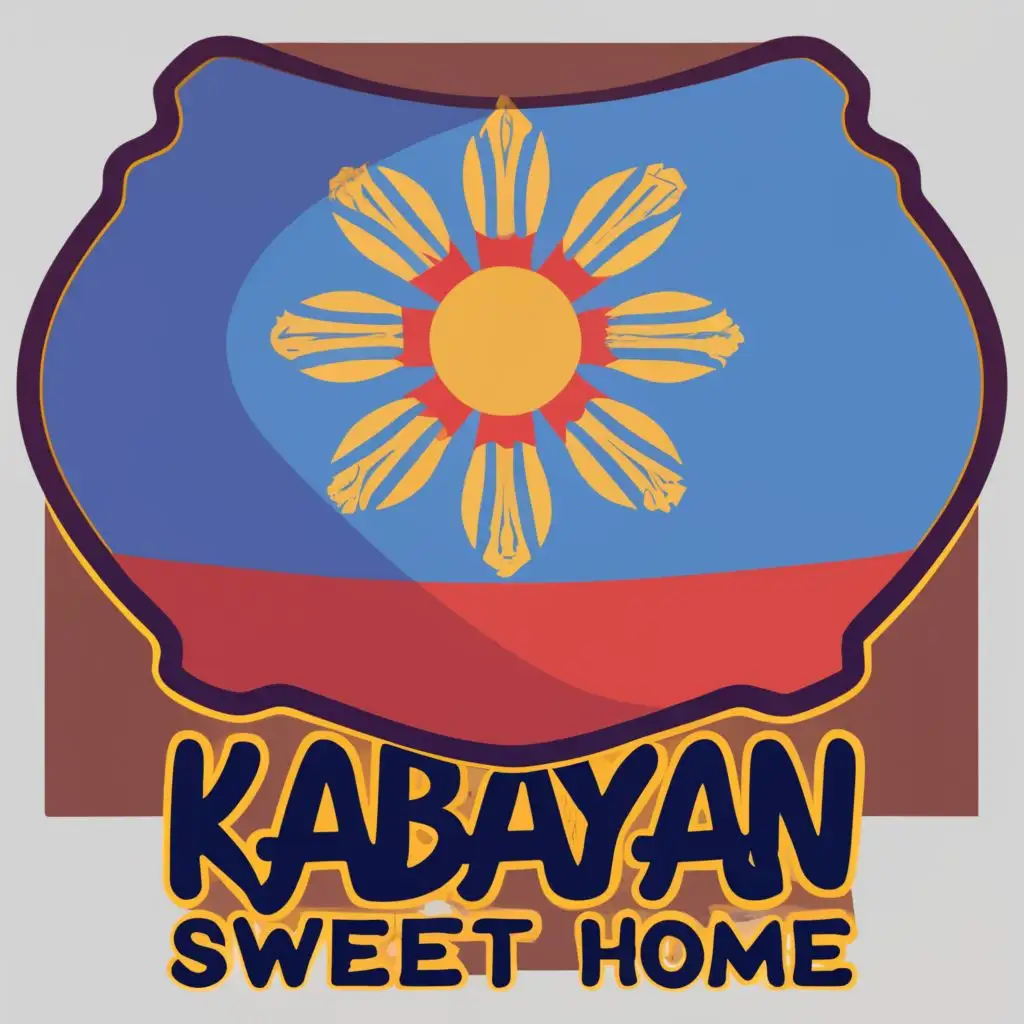 logo, philippine flag, with the text "Kabayan Sweet Home", typography, be used in Retail industry