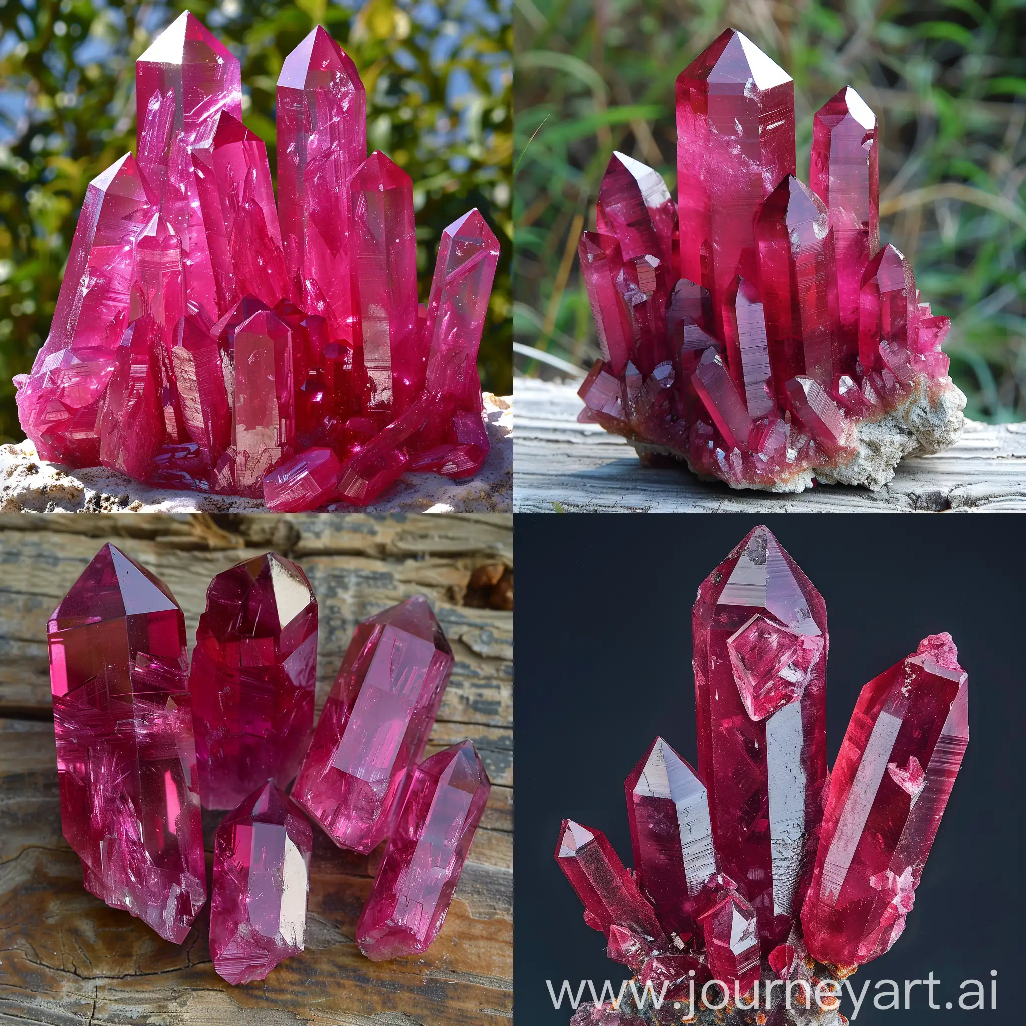tall ruby crystals