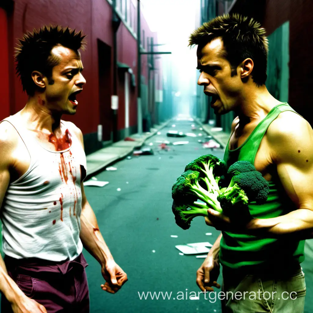 Intense-Broccoli-Fight-in-the-Alley-of-the-Fight-Club