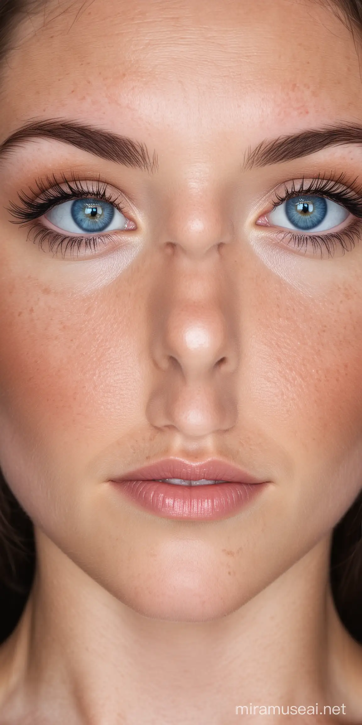 Vivacious BlueEyed Beauty with Light Freckles Stunning Lash Extensions