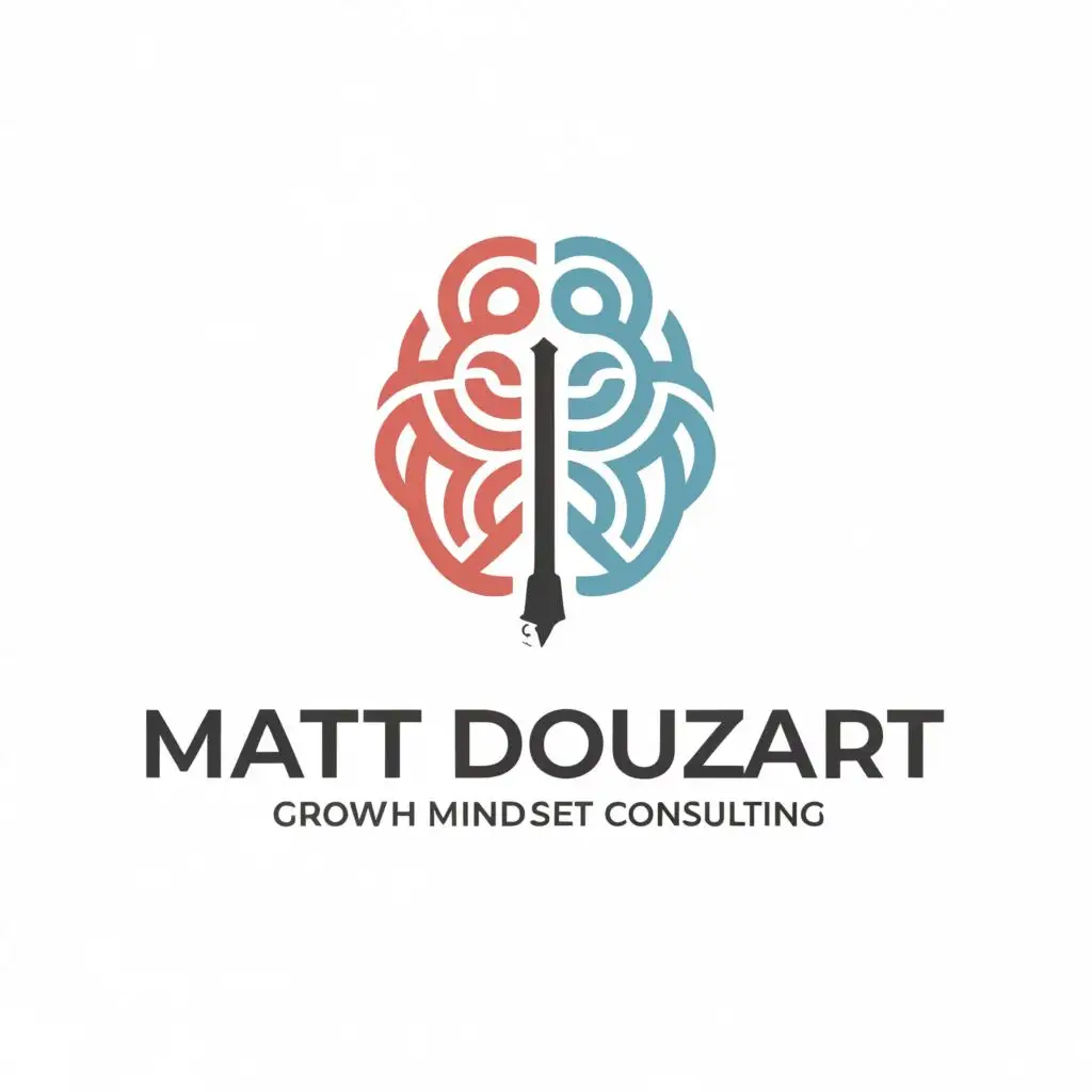 logo, An expanding mindset, with the text "Matt Douzart Growth Mindset Consulting", typography