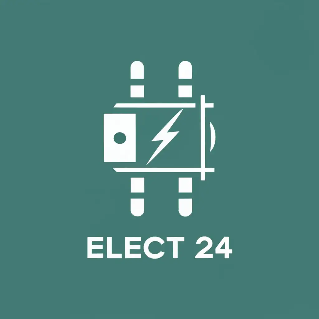 logo, 4th semester 3 phase electrical transformer with electricity, with the text "Elect 214", typography, be used in Construction industry