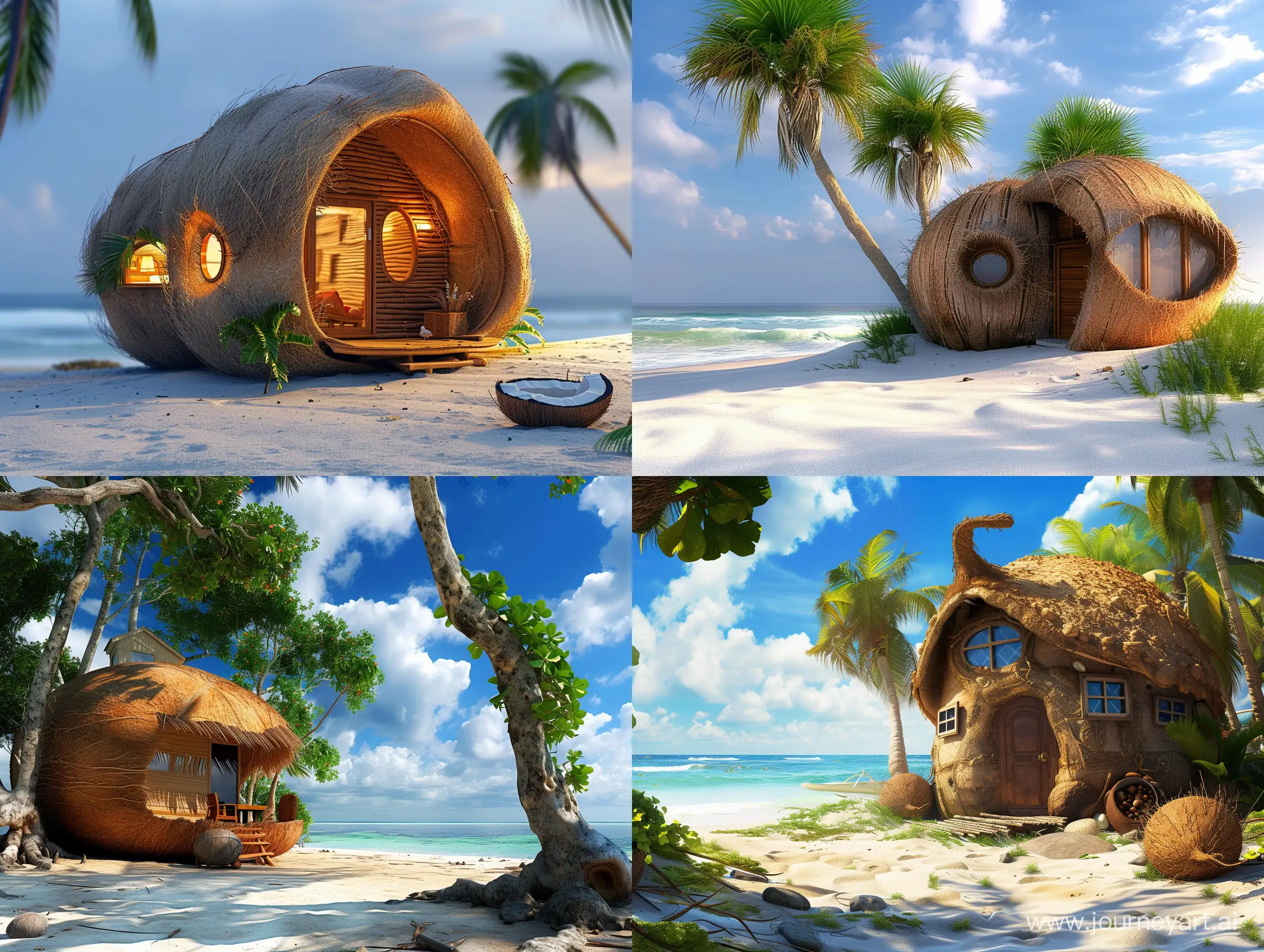 Fantasy-Coconut-Beach-House-Surreal-Seaside-Dwelling