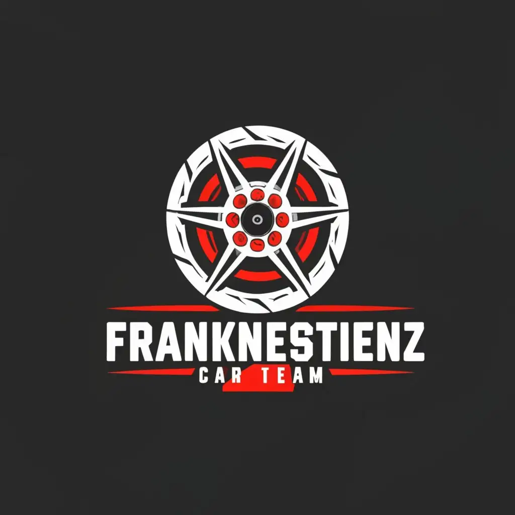 a logo design,with the text "FrankensteinZ", main symbol:Wheel car team racing tuning,Minimalistic,be used in Automotive industry,clear background
