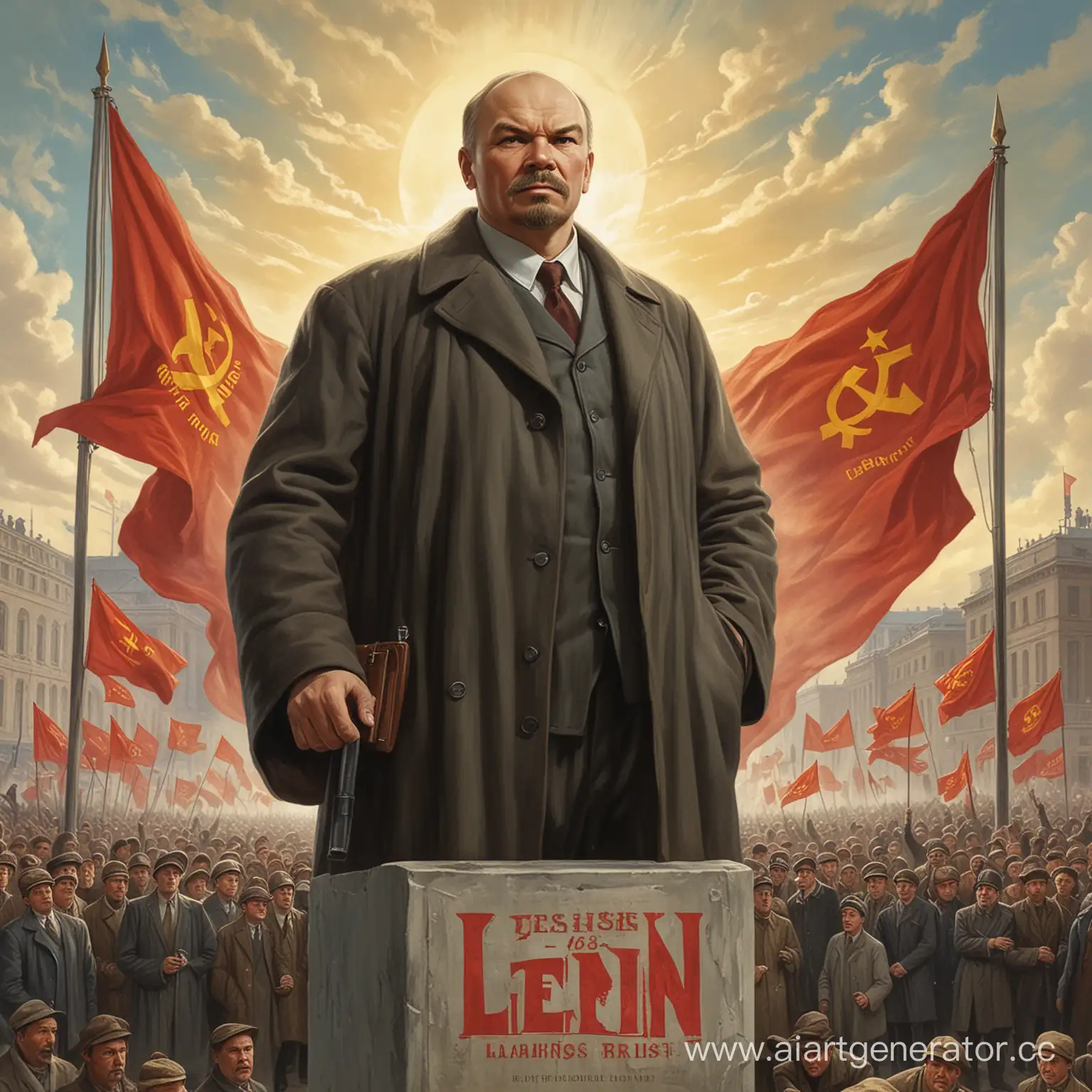 Lenin-Rising-Monumental-Tribute-in-Vibrant-Red-Tones