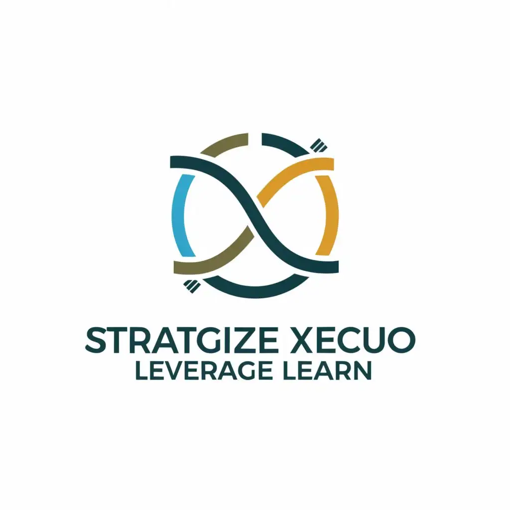 a logo design,with the text "Strategize Execute  Leverage  Learn", main symbol:Circle,Moderate,be used in Education industry,clear background