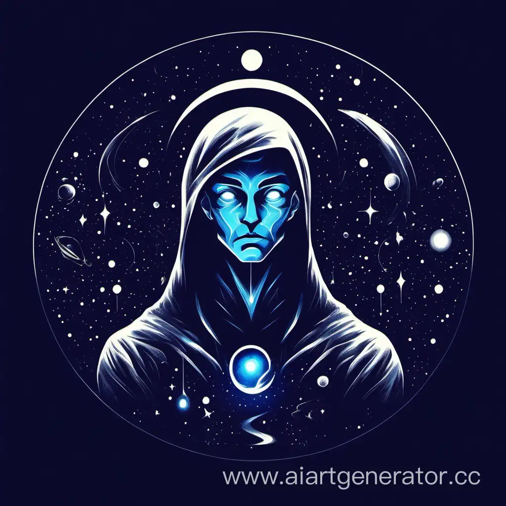 Нужна аватарка для телеграмм канала с названием «Тайны Вселенной» в таинсвенном, мрачном минималистичном стиле