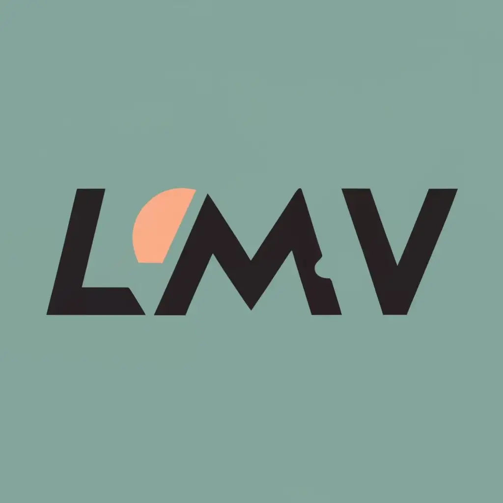 logo, LMV then small print underneath Levi McCauley Visuals, with the text "Levi McCauley Visuals LMV", typography, be used in Travel industry
