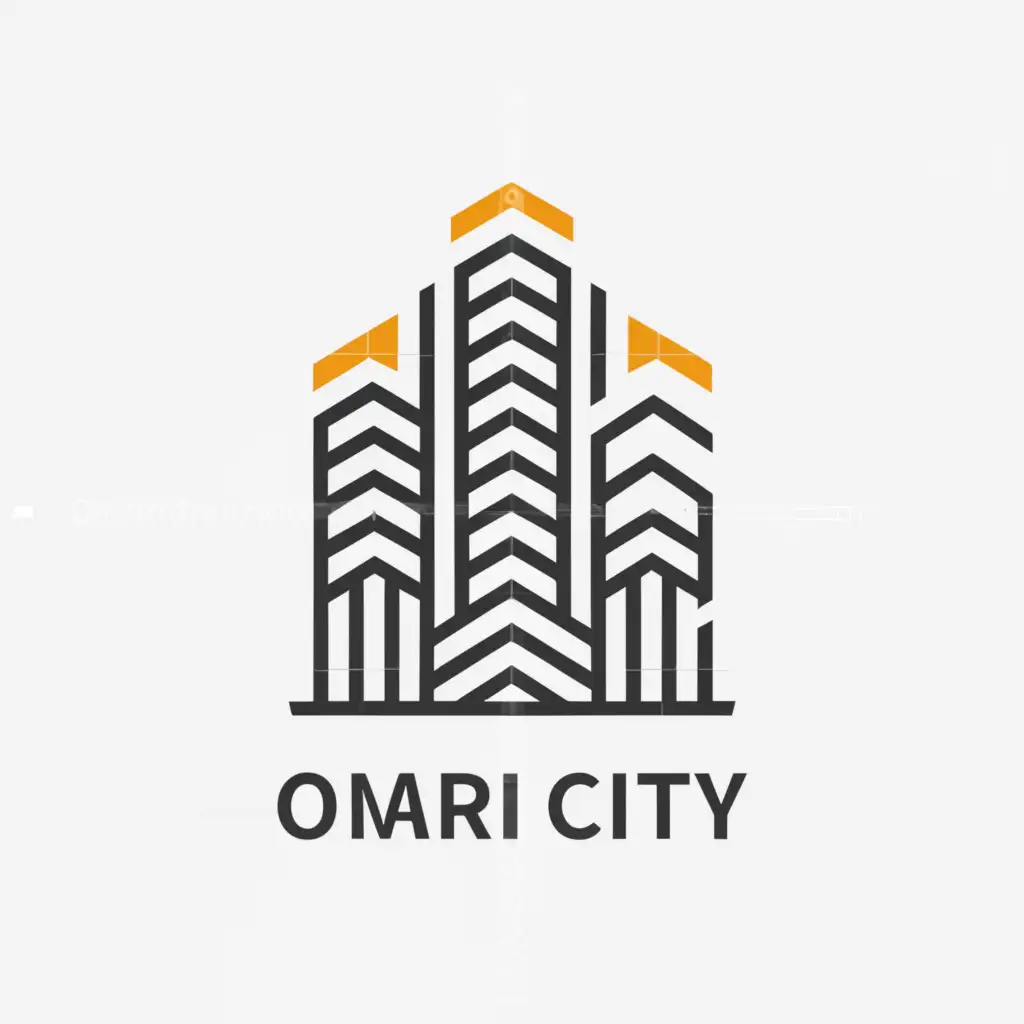 a logo design,with the text "Omari City", main symbol:built,built,building,city,Moderate,be used in Real Estate industry,clear background
