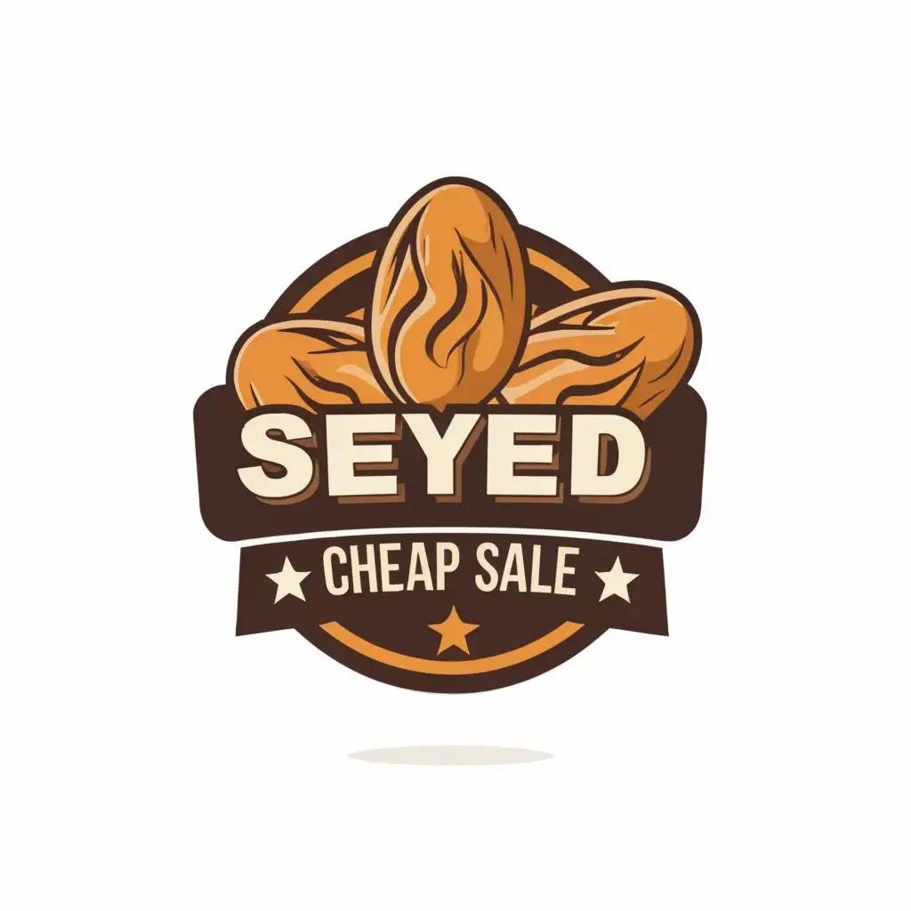 logo, nuts, with the text "Seyed cheap for sale", typography