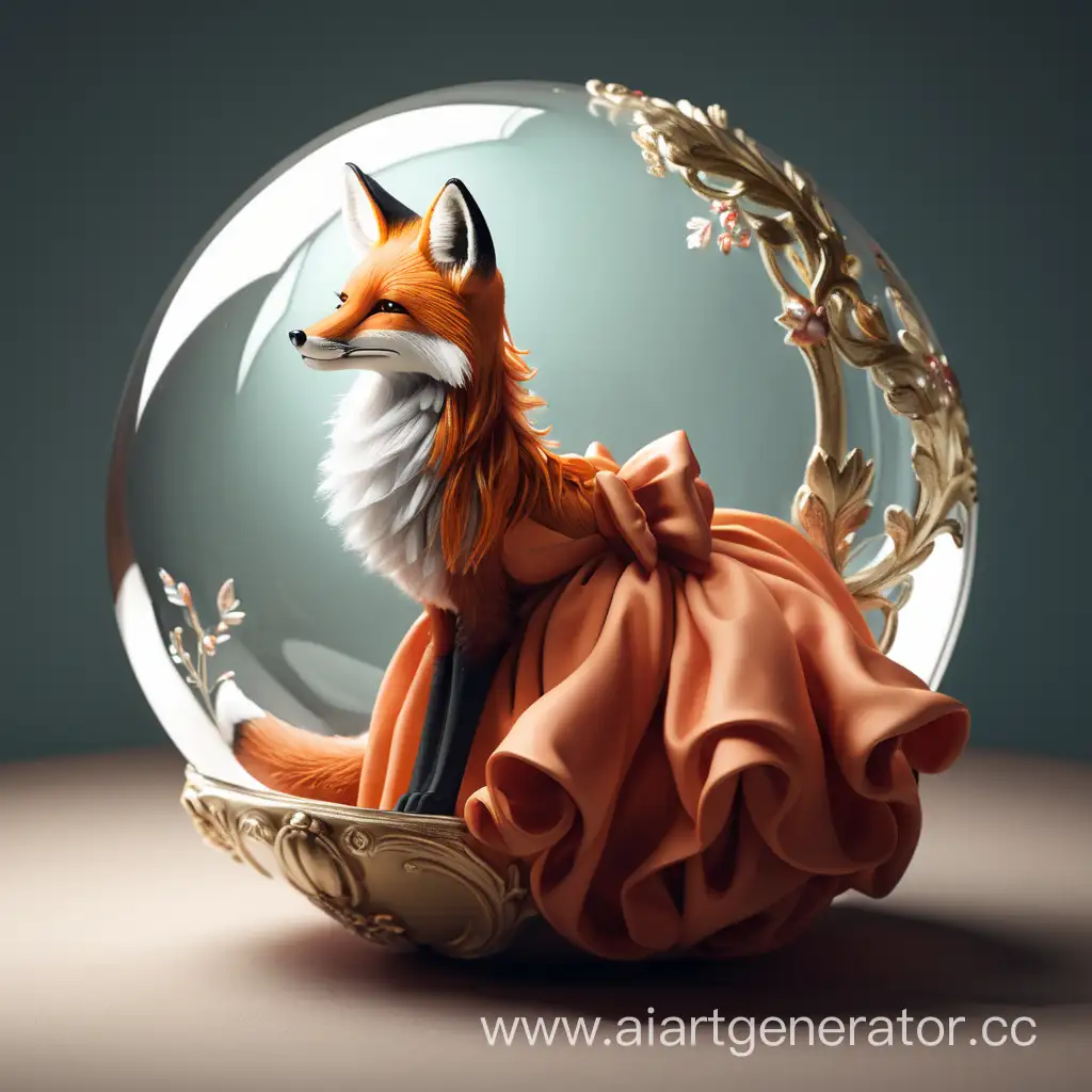 Elegant-Fox-in-a-Ball-Gown-Graceful-Animal-Fashion-Portrait