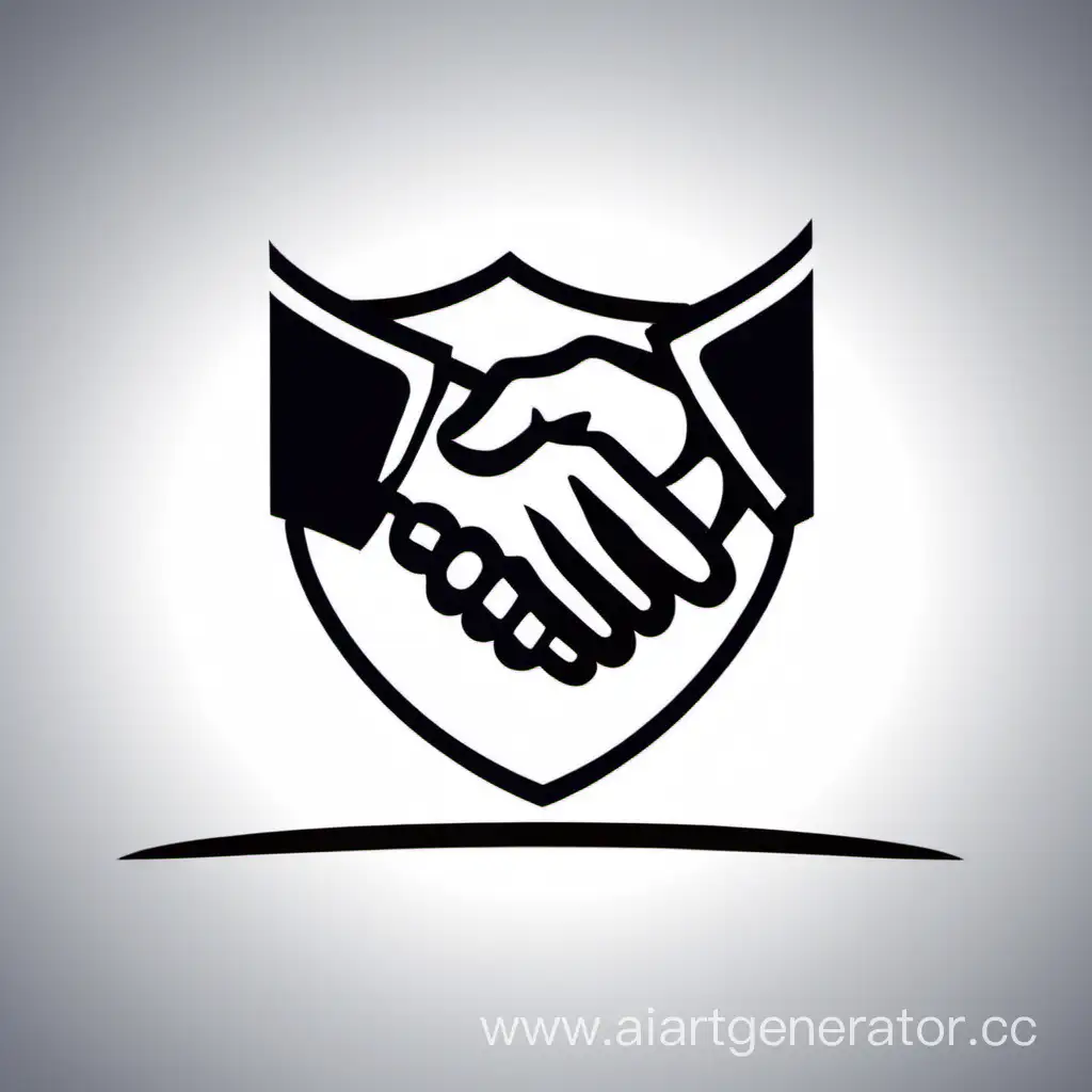 logo service cooperation handshake