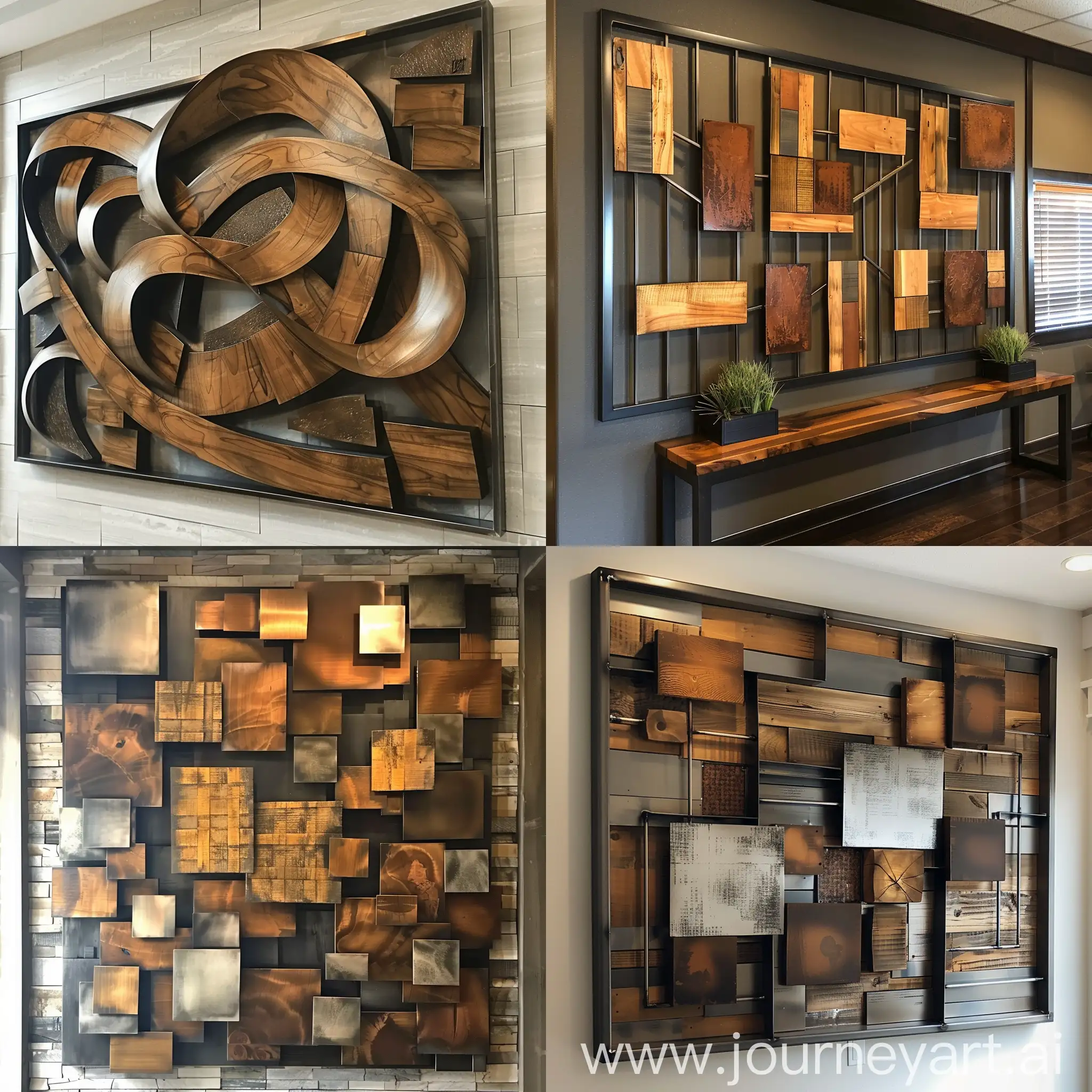 Rustic-Fusion-Wooden-and-Metal-Art-Wall-Display