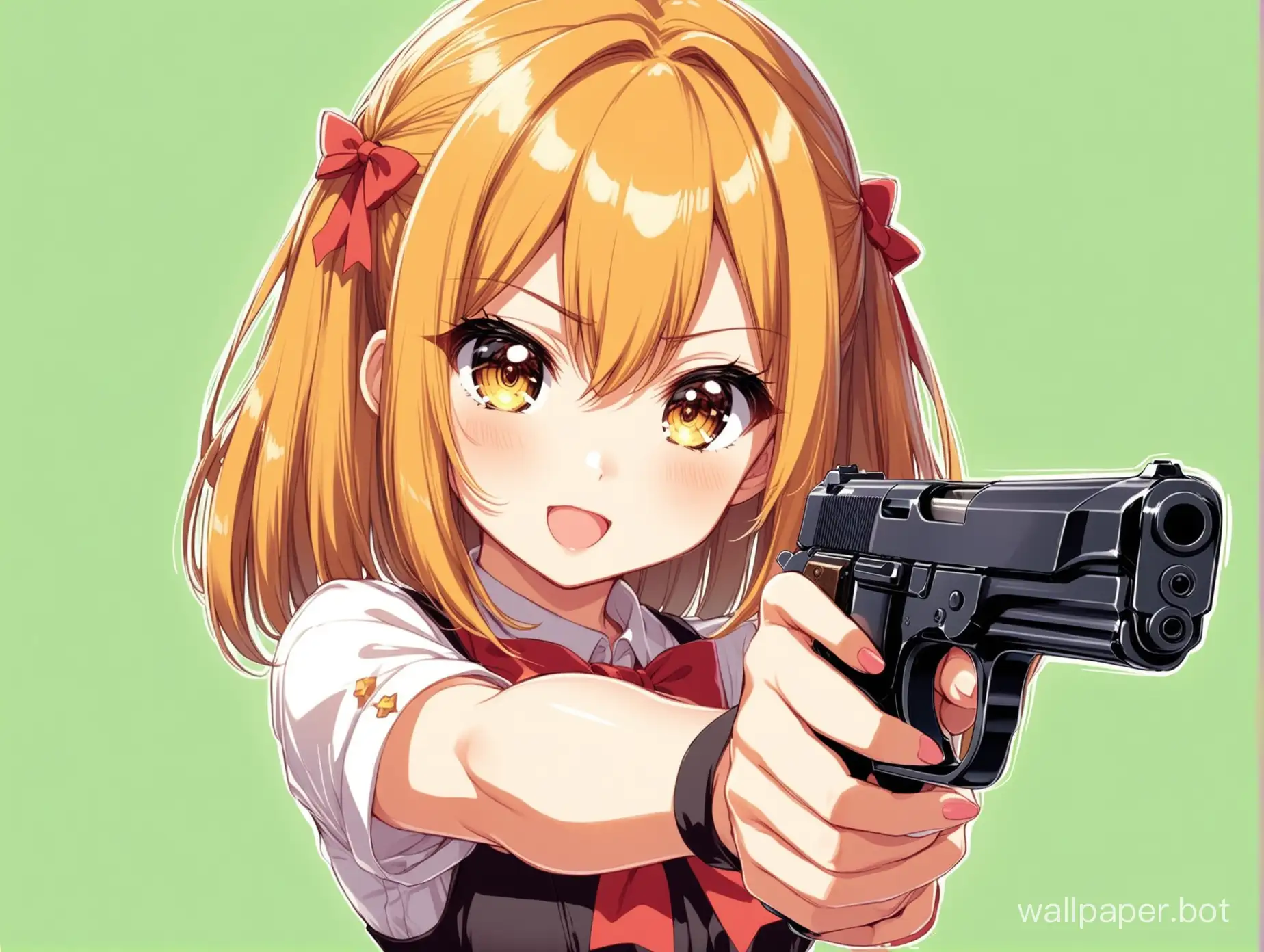 Cute-Anime-Girl-Playfully-Aiming-Handgun