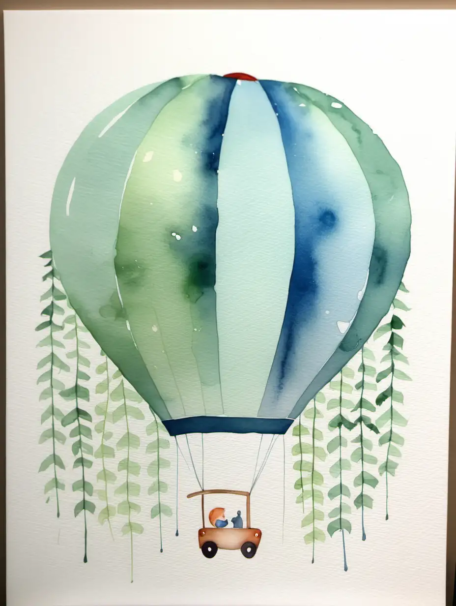 Watercolor painting for a nursery 