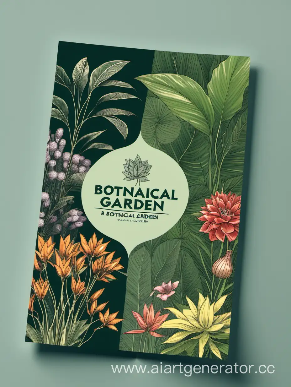 Vibrant-Botanical-Garden-Brochure-Showcasing-Lush-Flora-and-Tranquil-Settings