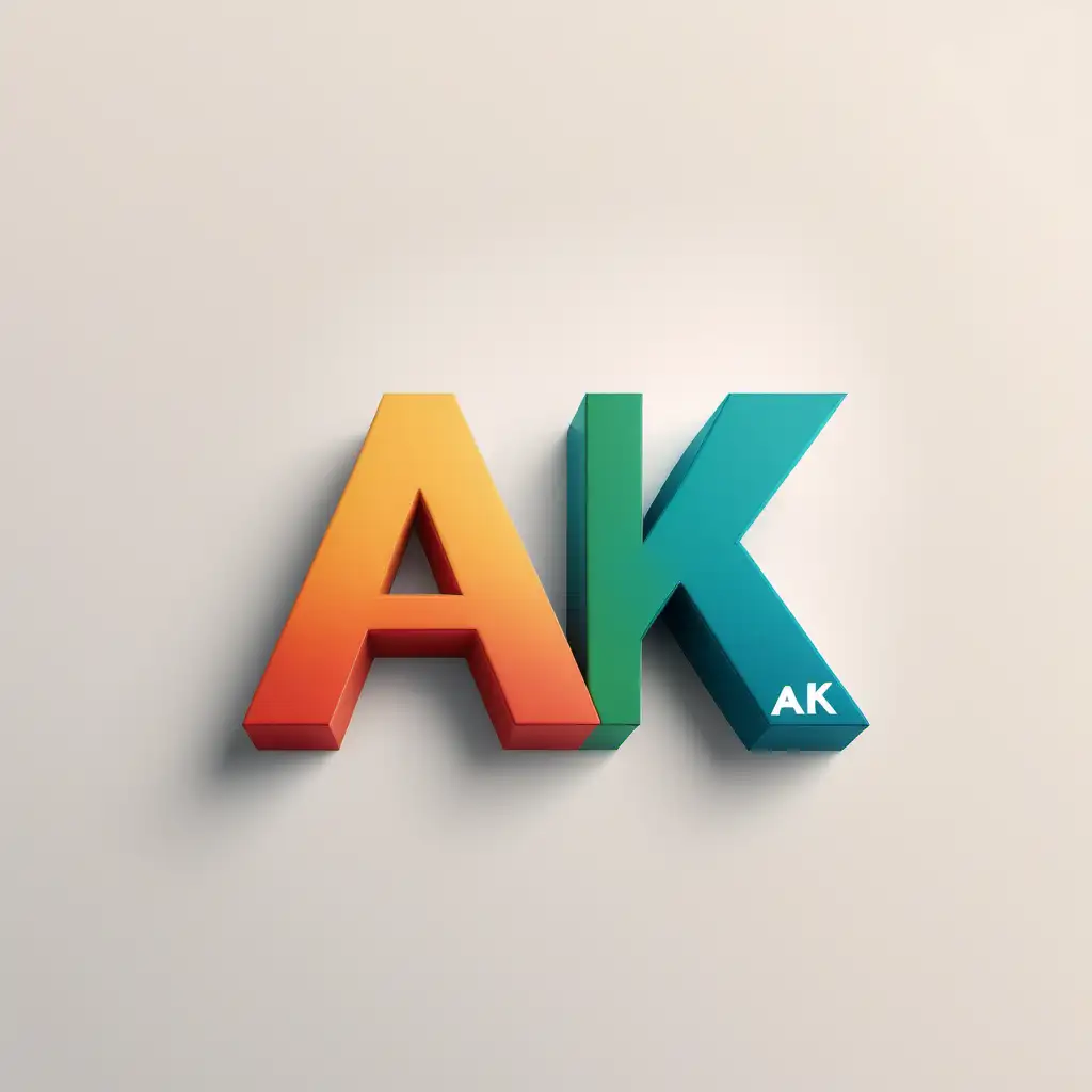 ThreeDimensional AK Logo HighEnd Childrens Furniture Design with Building Block Elements