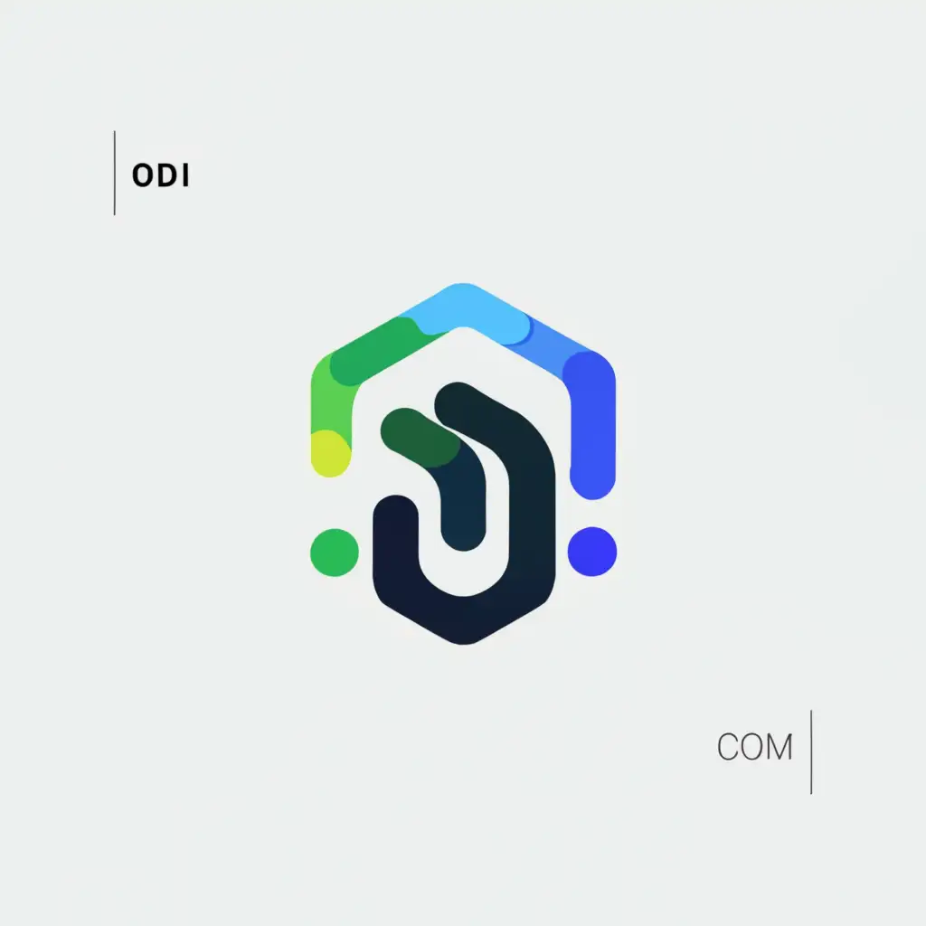 a logo design,with the text "ODI", main symbol:3d hexagon,Moderate,be used in Internet industry,clear background