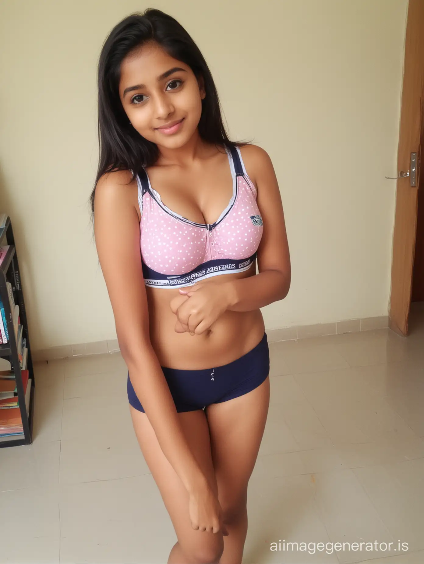 cute indian schoolgirl in bra
