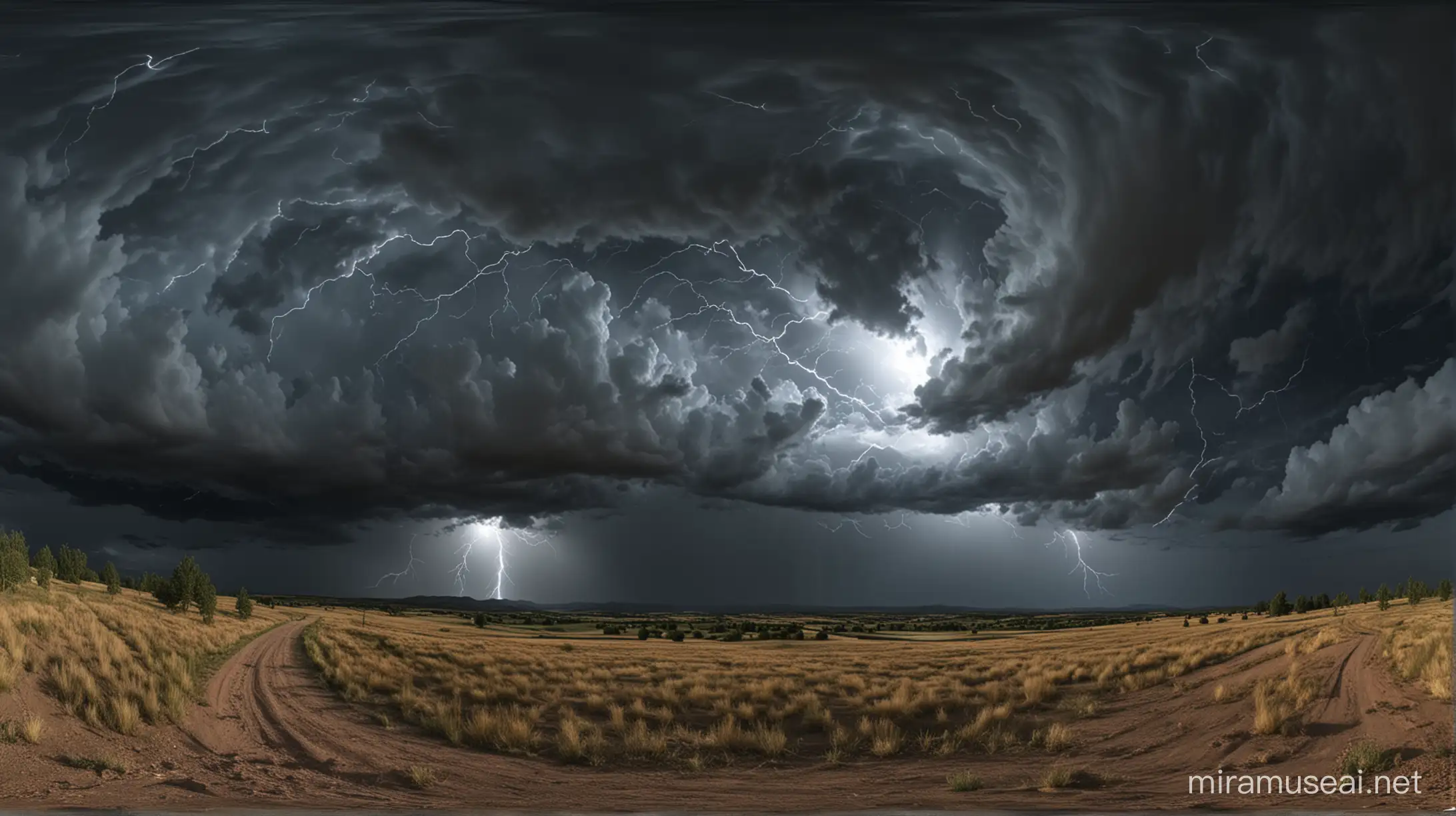 storm and cloudy sky night , HDRI landscape version 360