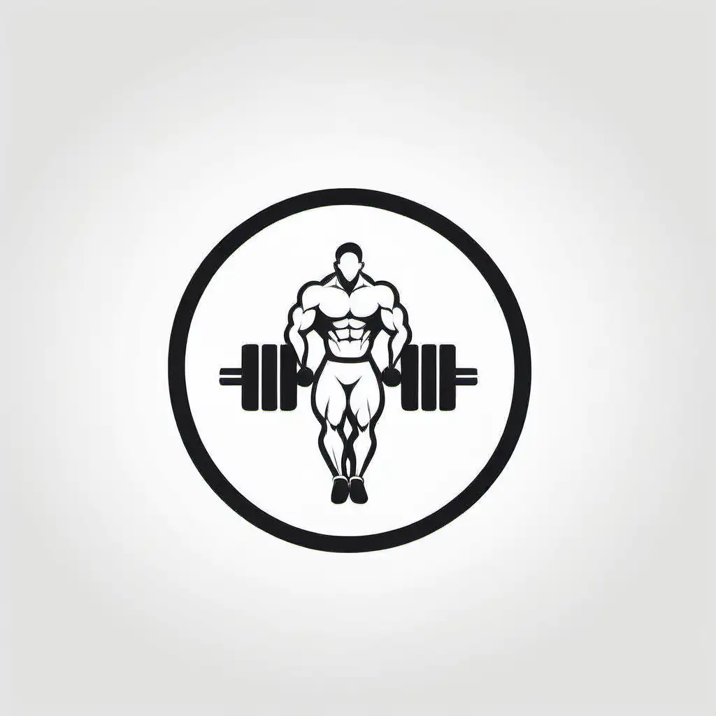 gym freak minimalist black on white brand logo with no title