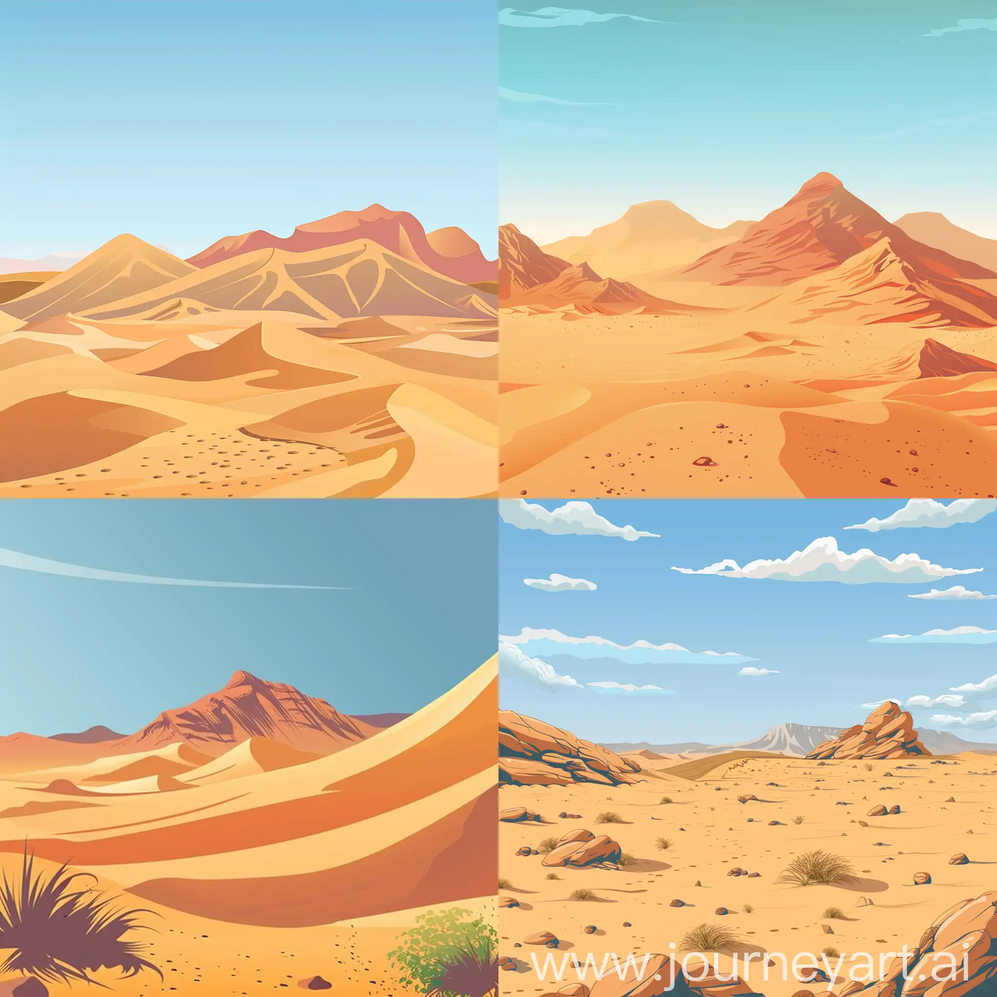 Vector Illustration of Iranian desert