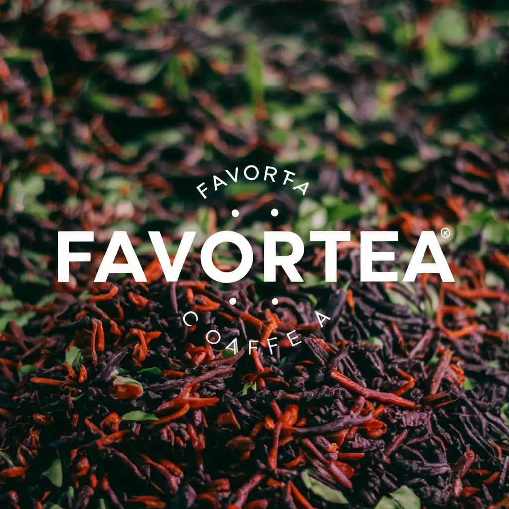 logo, tea and coffee, with the text "FavorTEA", typography