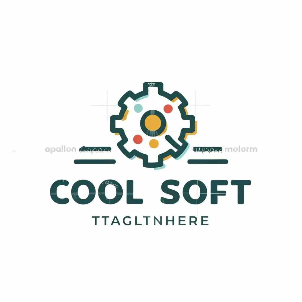 a logo design,with the text "Cool Soft", main symbol:Cogwheel,Moderate,be used in Automotive industry,clear background
