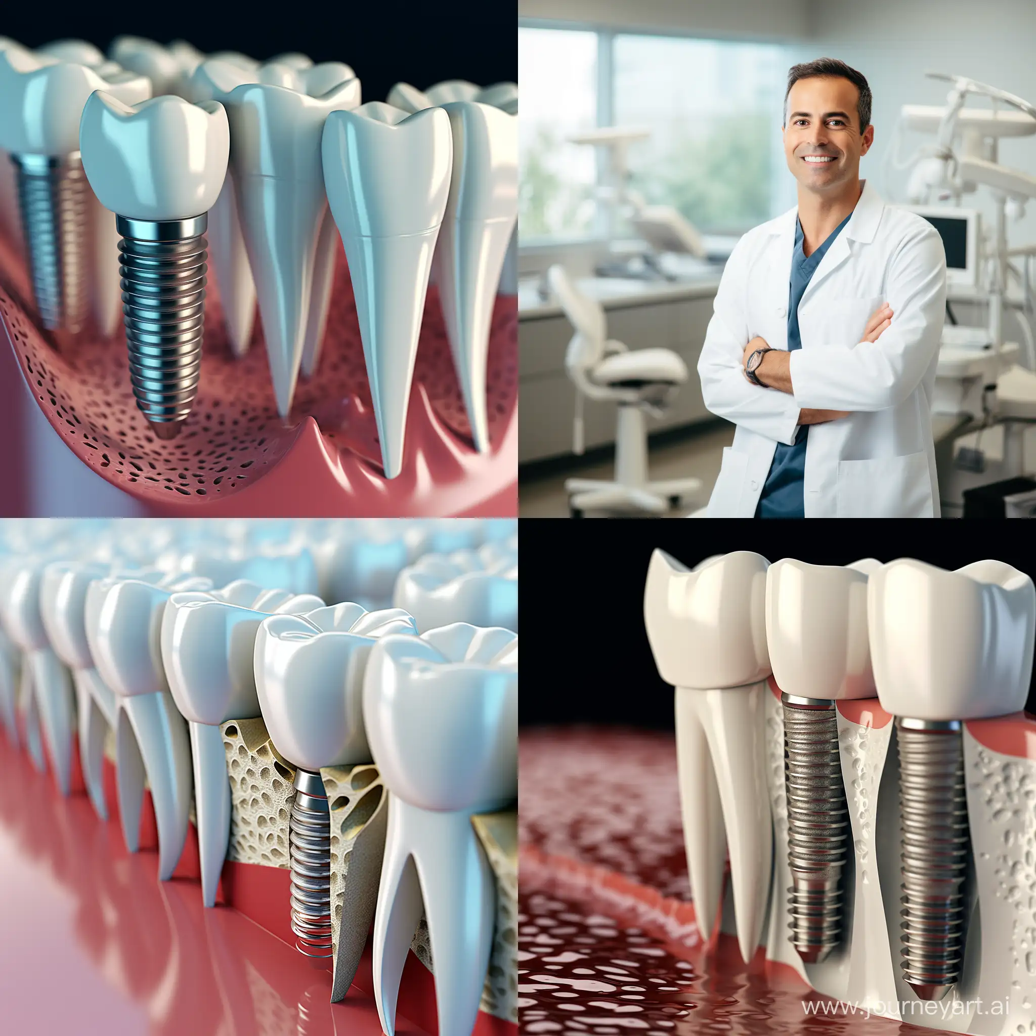 Задумчивые зубные имплантанты  в стоматологии 