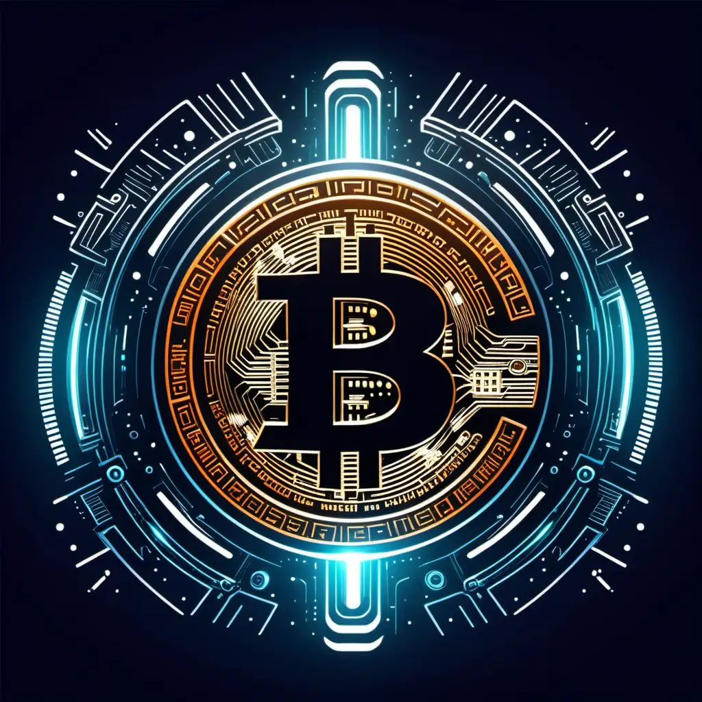 btc in futuristic style