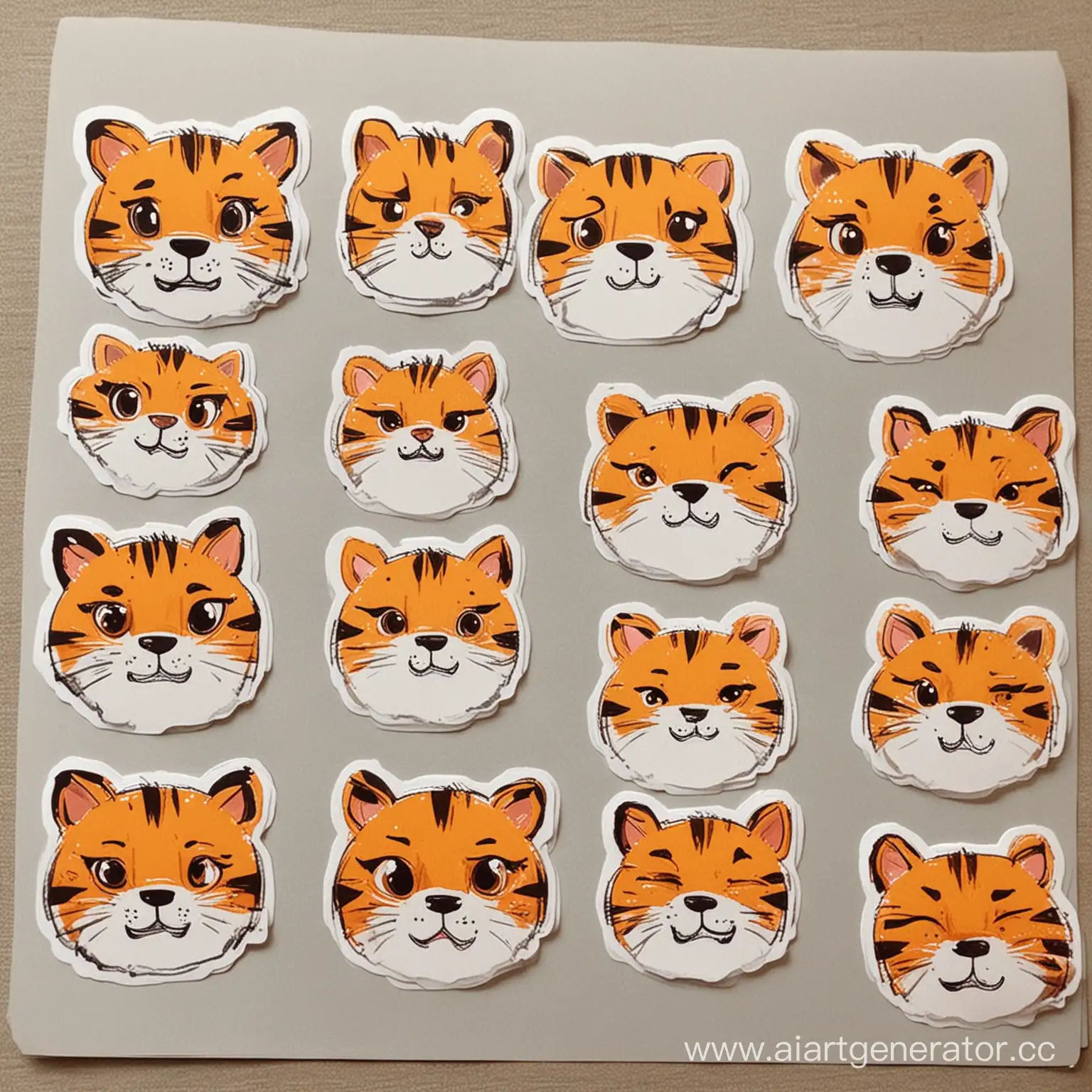 Emotional-Tiger-Stickers-Collection