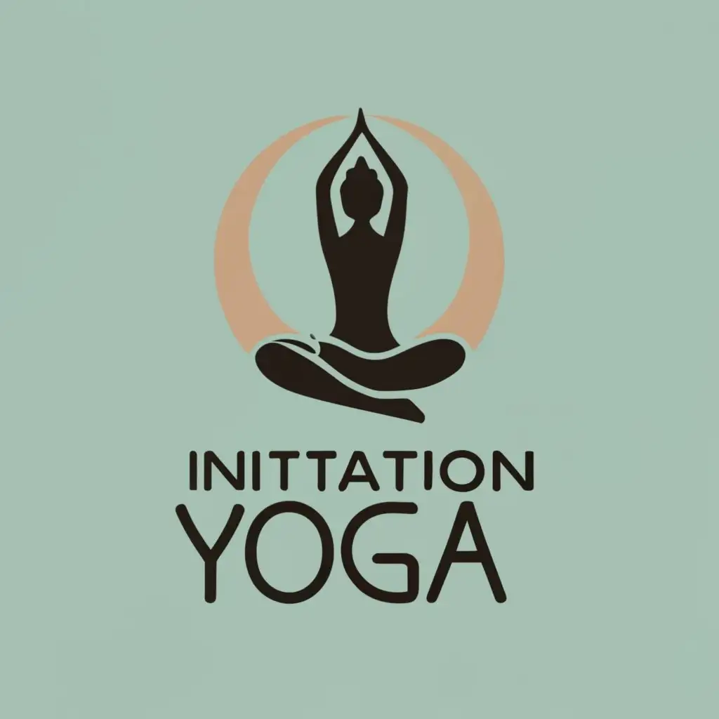 logo, Woman doing yoga, with the text "Initiation Yoga", typography, be used in Sports Fitness industry