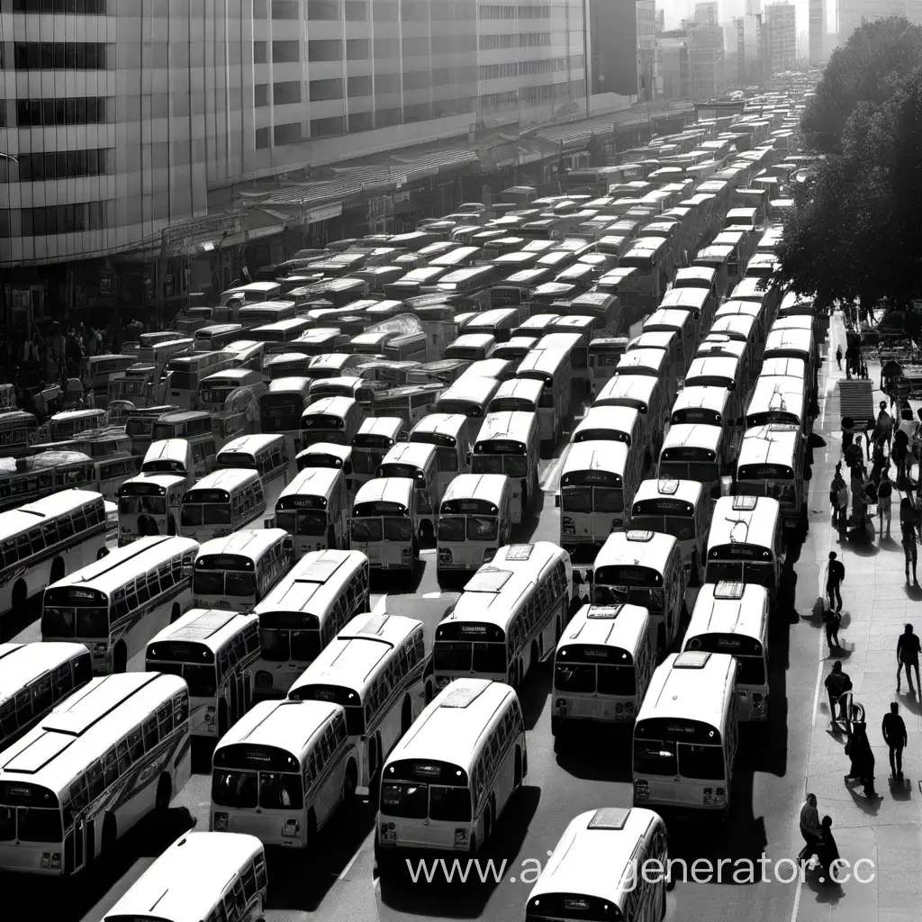 Bustling-Urban-Transit-Hub-with-a-Multitude-of-Buses