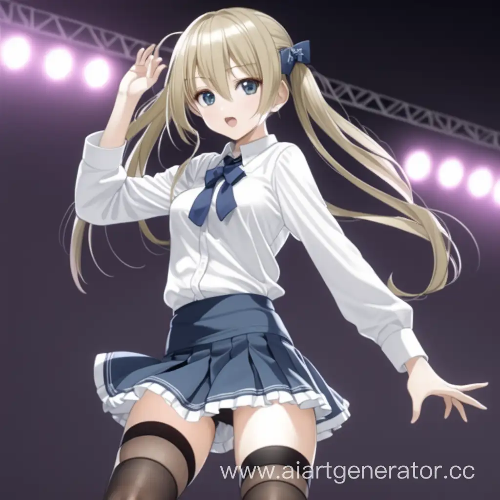 Energetic-Anime-Girl-Dancing-in-Stylish-Short-Skirt-and-Stockings