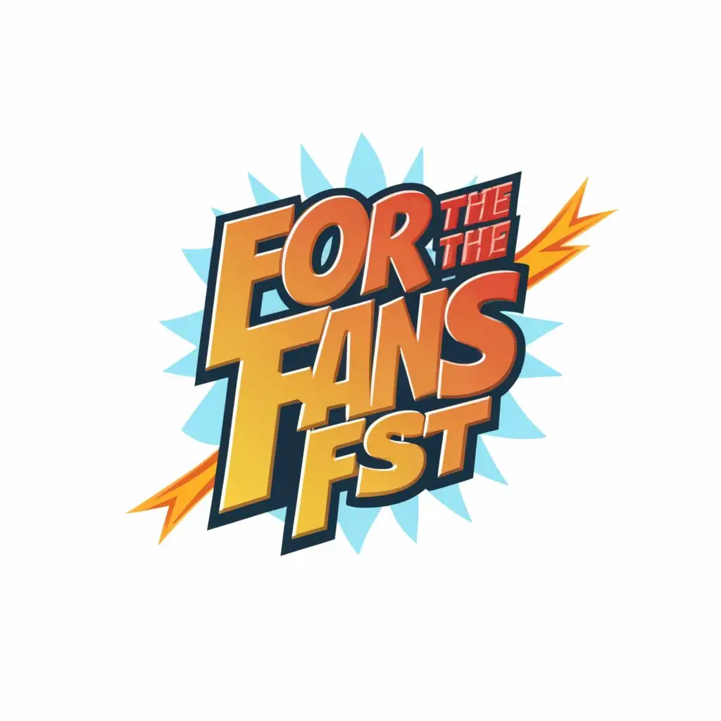 a logo design,with the text "For The Fans Fest", main symbol:comic book,Moderate,be used in Entertainment industry,clear background