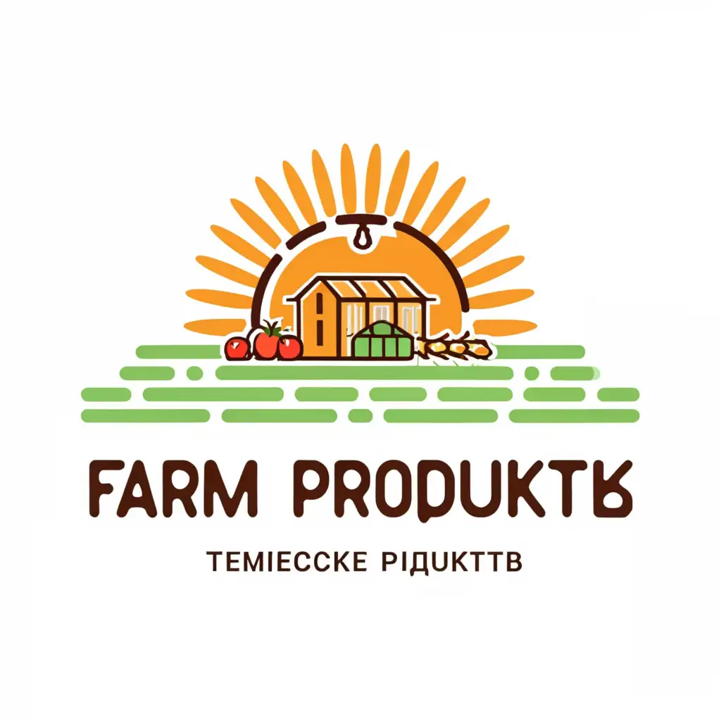 a logo design,with the text 'Fermerskiye produkty', main symbol:Farm products,Moderate,clear background