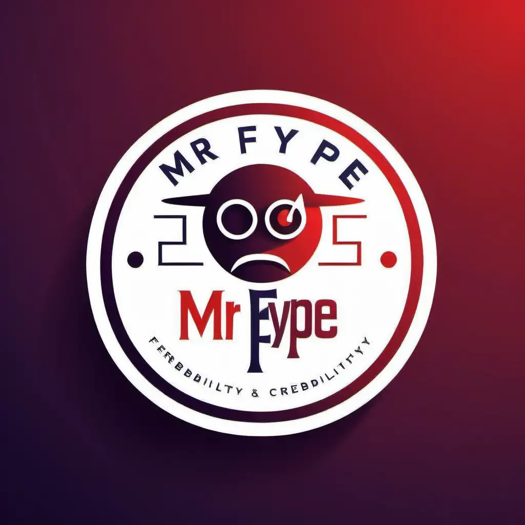 Design a distinctive and engaging logo for "Mr Fyepe," incorporating elements that represent credibility and factual information. Consider using a combination of symbolic imagery and typography to convey the essence of the platform. Ensure that the design is clean, modern, and versatile. Experiment with color schemes that evoke trust and reliability and aim for a logo that can be easily recognized