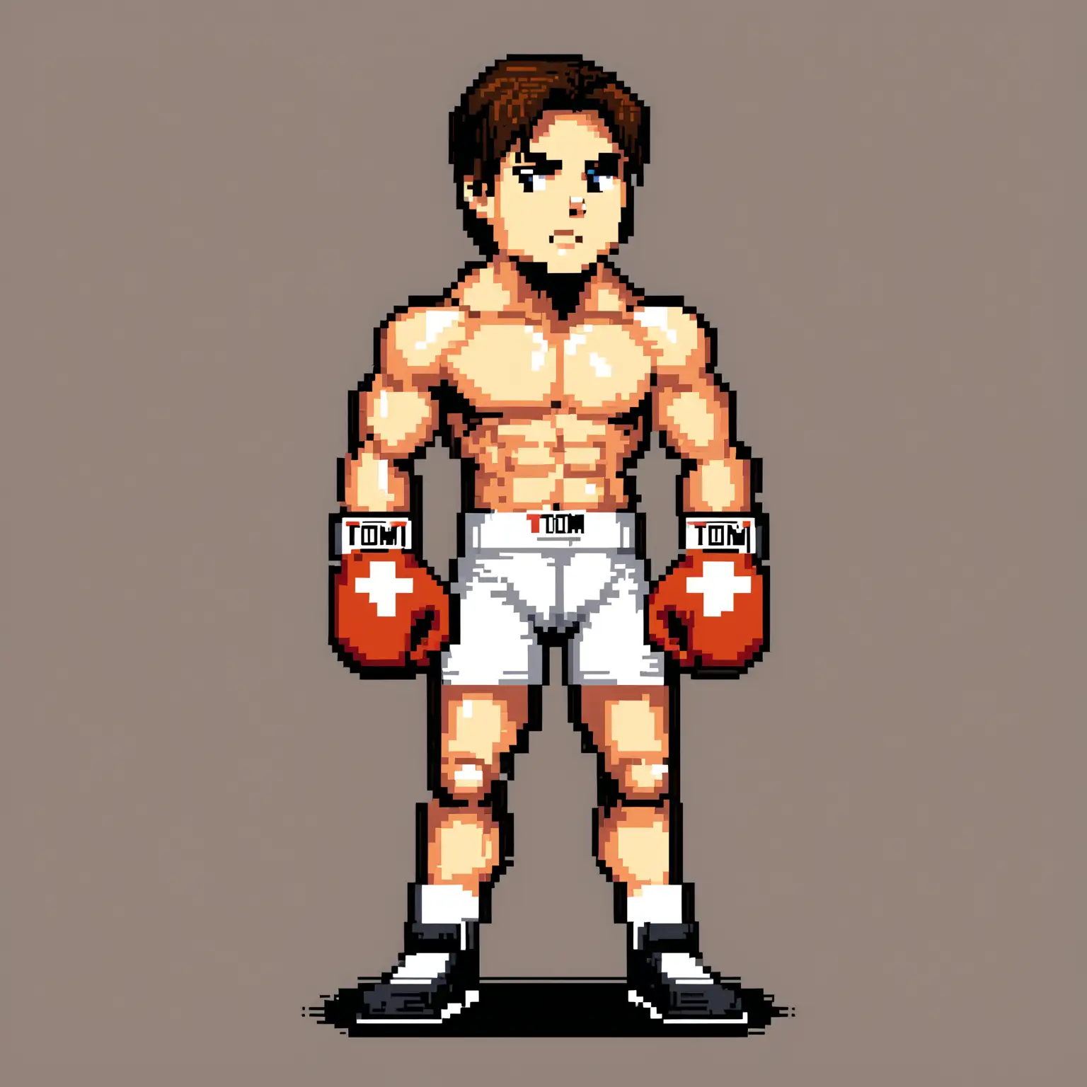 Pixel Art Boxer Resembling Tom Cruise